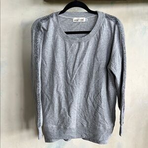 Johnny Was Calmé Metallic Stripe Sweatshirt